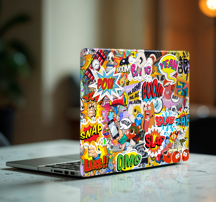 Multicolor bomb designs laptop skin - TenStickers