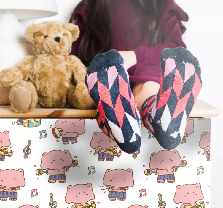 Musical Cartoon Characters wall stickers for kid - TenStickers