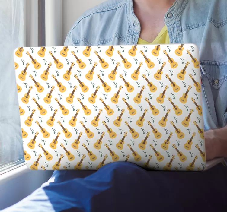 Musical instrument motif laptop skin - TenStickers