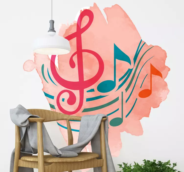 Musical Note Symphony music wall sticker - TenStickers