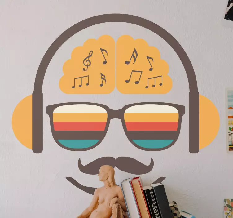 Musical wall sticker for vintage music lovers - TenStickers