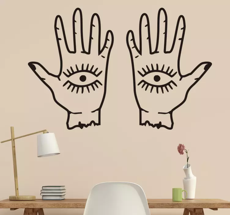 Mysterious Hand Symbol decoration wall sticker - TenStickers