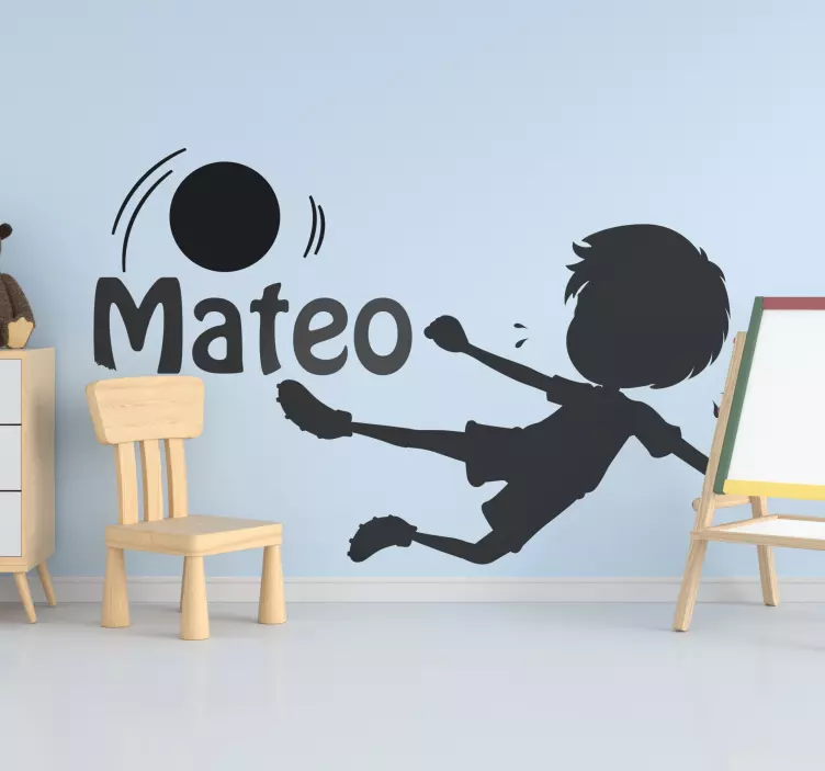 Nameed soccer player football wall sticker - TenStickers