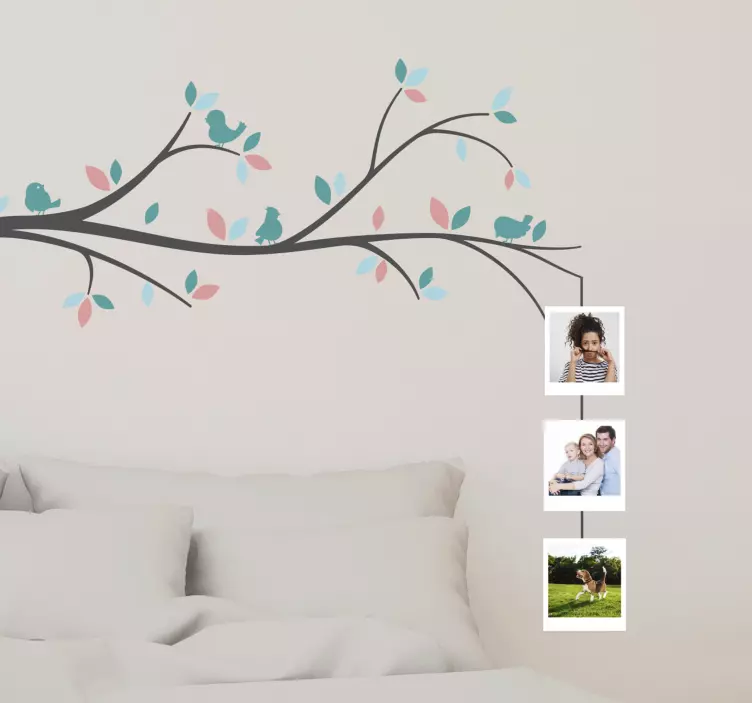 Nature wall sticker birds on branches - TenStickers