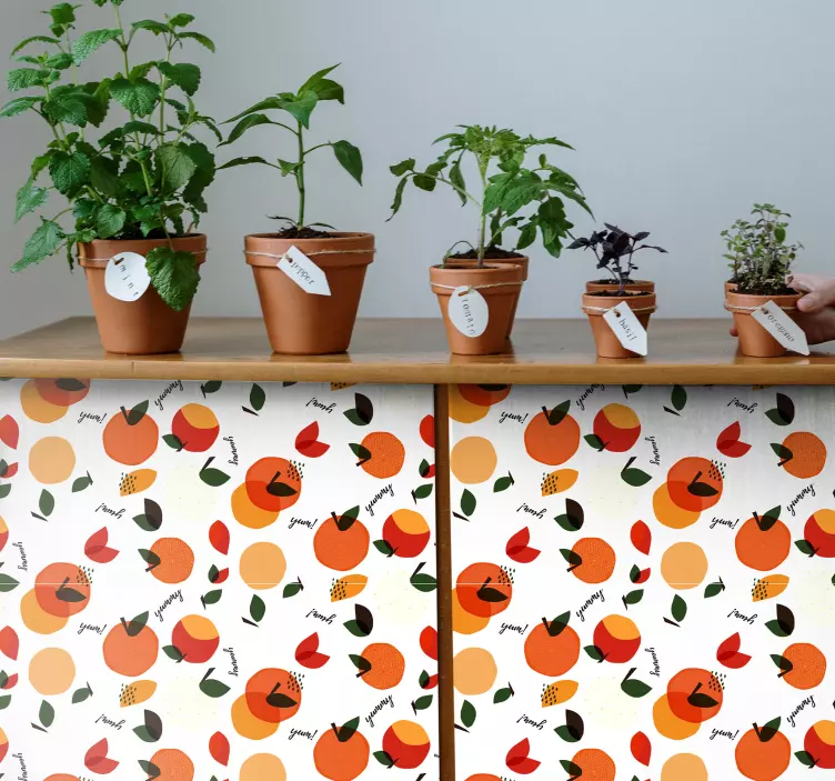 Nature wall sticker fruit inspired design - TenStickers