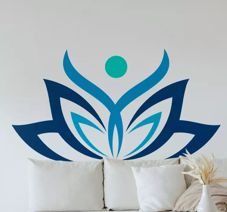 Nature wall sticker lotus spirit symbol - TenStickers