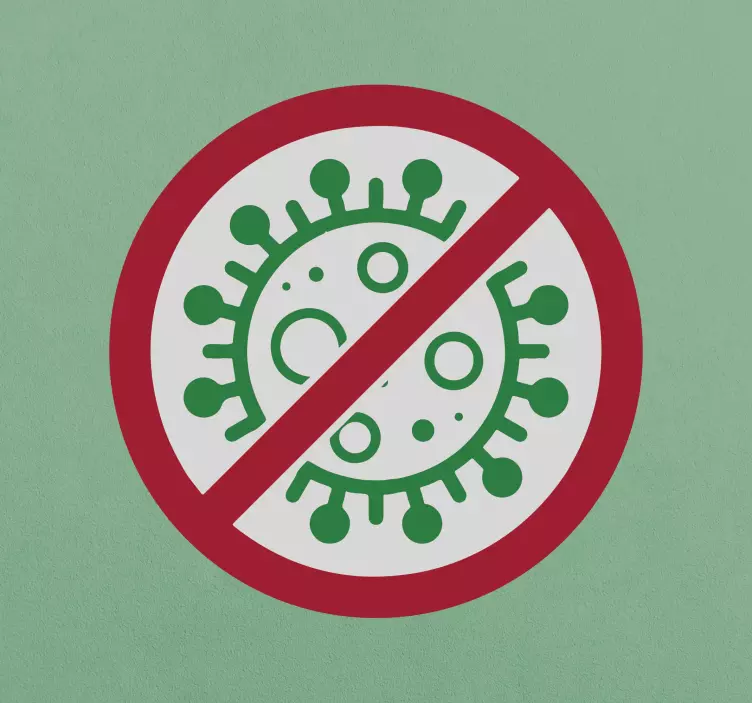 No Covid vinyl sign sticker - TenStickers