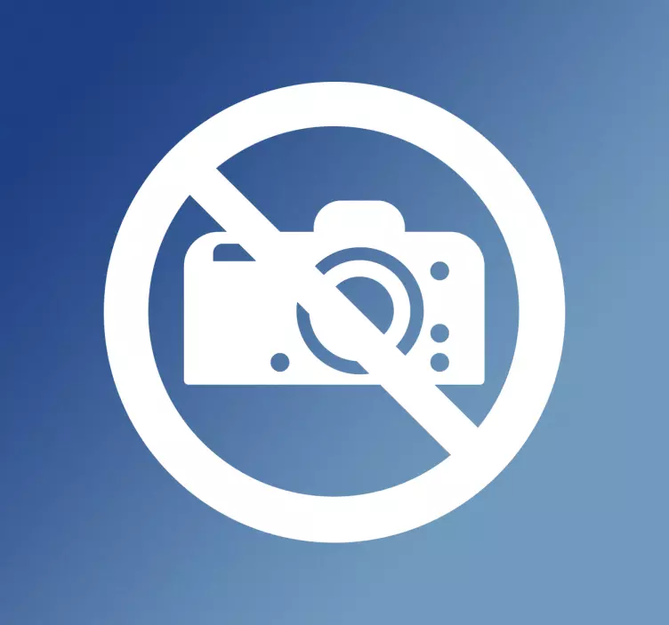 No Photo's sign - TenStickers