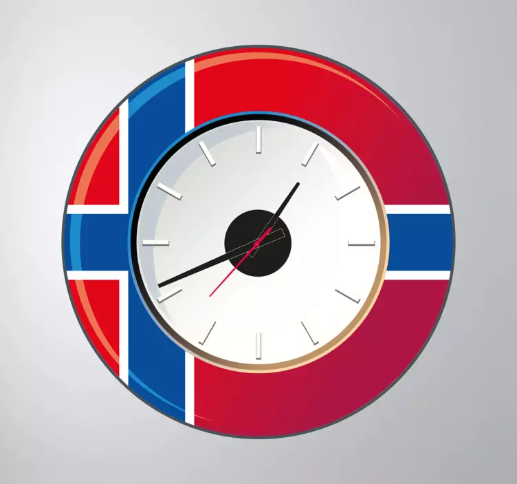 Norway Wall Clock Sticker - TenStickers