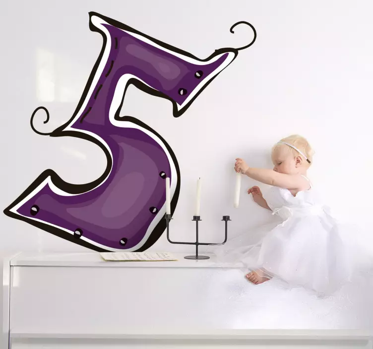 Number 5 Sticker - TenStickers
