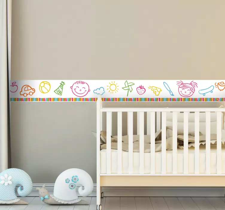 Nursery Border Wall Sticker - TenStickers