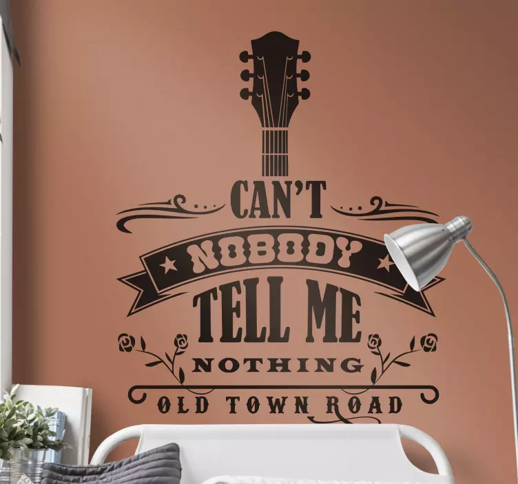 Old Town Road Lyric Sticker - TenStickers