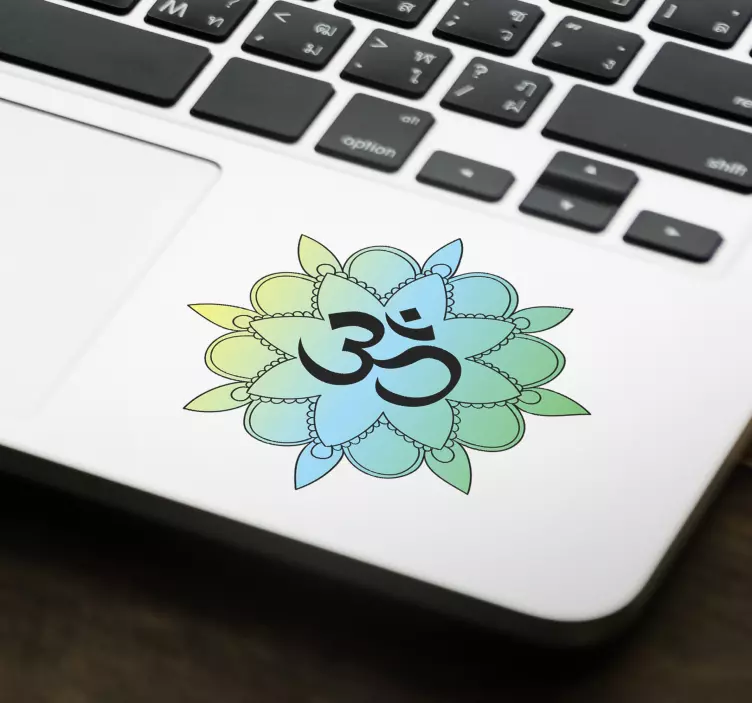 Om symbol laptop vinyl sticker - TenStickers