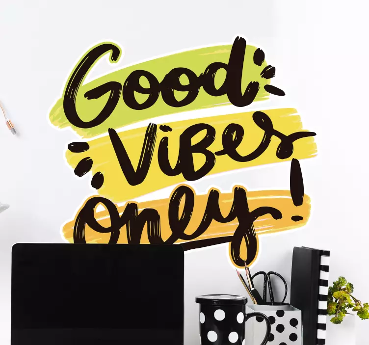 Only Positive Vibes quote sticker - TenStickers