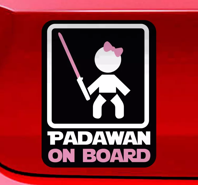 Padawan baby on board sticker - TenStickers