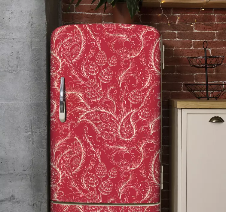 Paisley Illustration fridge sticker - TenStickers