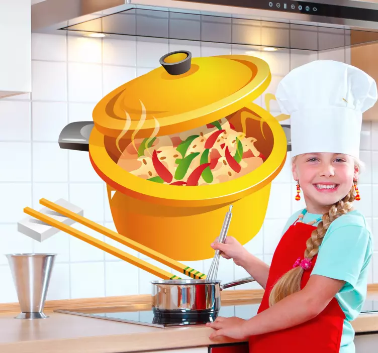 Pan Oriental Food Decal - TenStickers