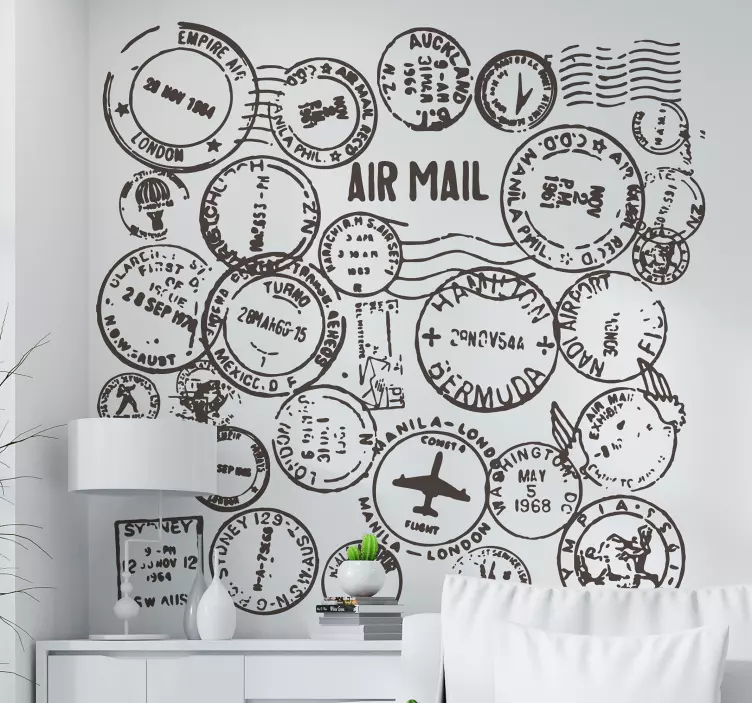 Passport Stamps Travel Sticker - TenStickers