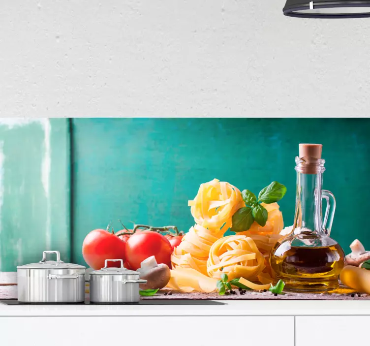 Pasta ingredients  food menu sticker - TenStickers