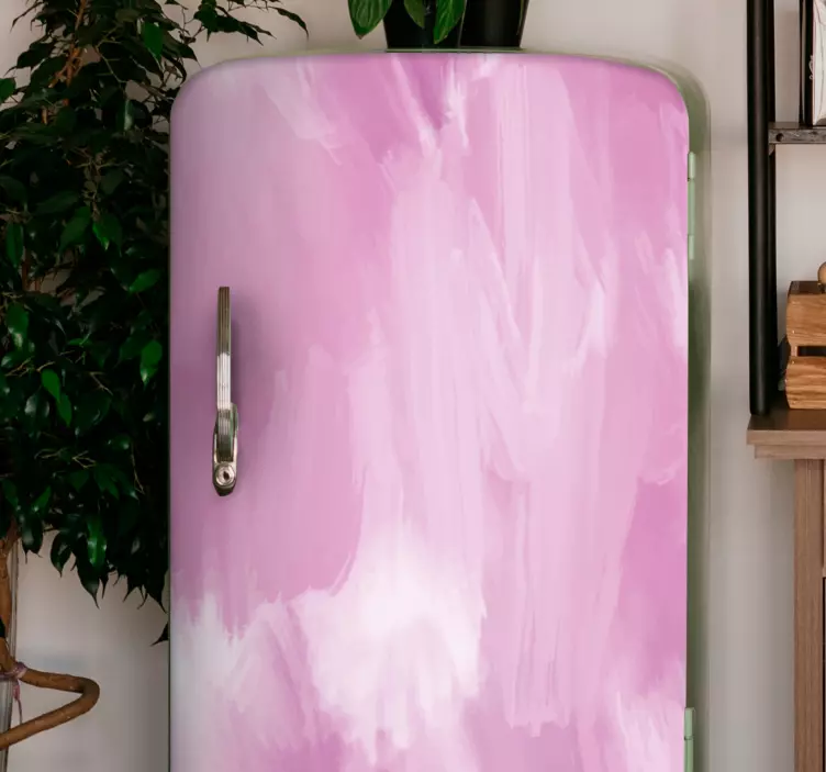 Pastel purple oil painting fridge decal - TenStickers