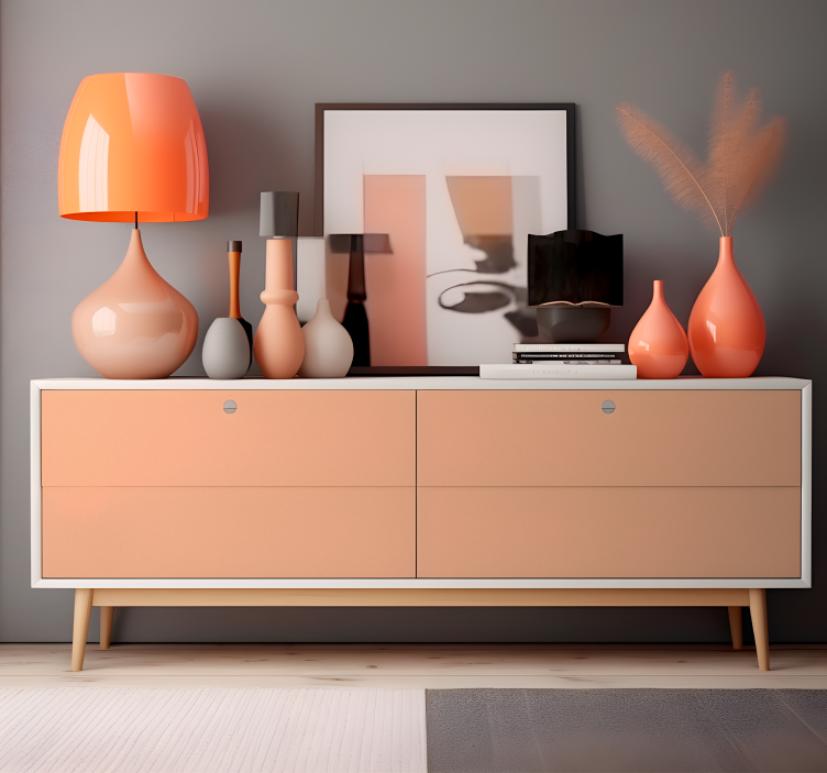 Peach fuzz plain furniture vinyl sticker - TenStickers