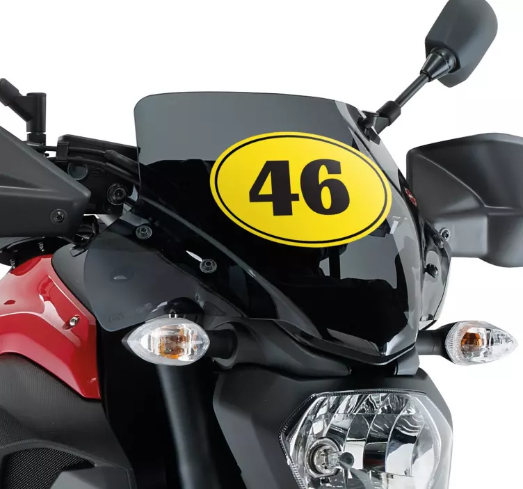Personalised Numbers Motorbike Sticker - TenStickers