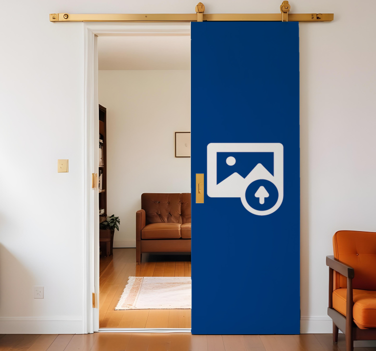 Personalised photo door sticker - TenStickers