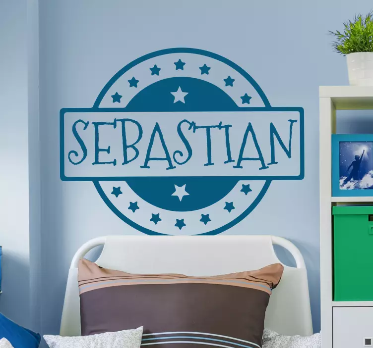 Personalized Name Emblem wall sticker - TenStickers