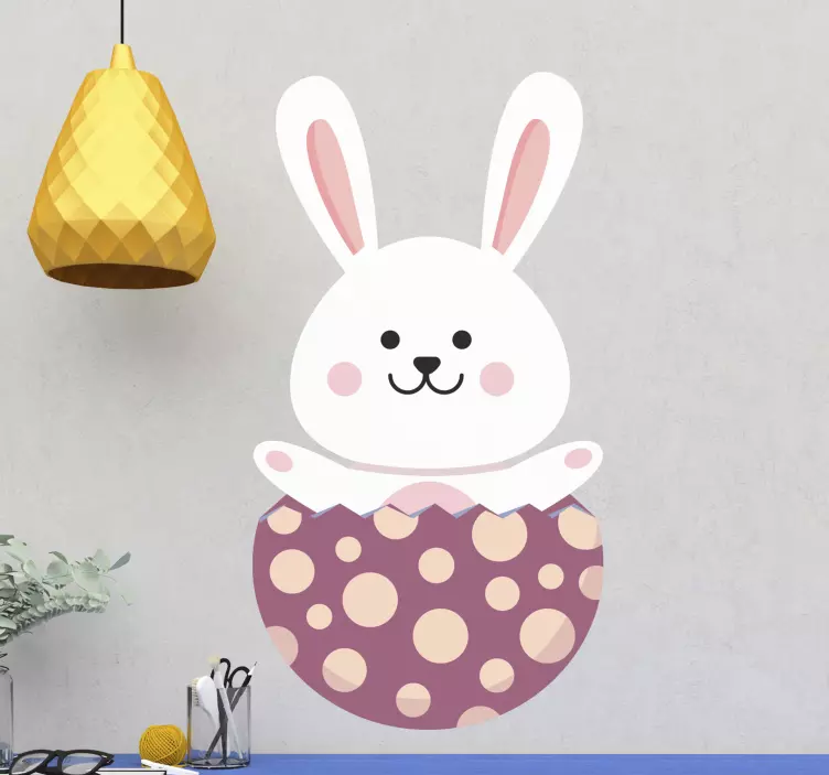 Pet wall art bunny in egg - TenStickers