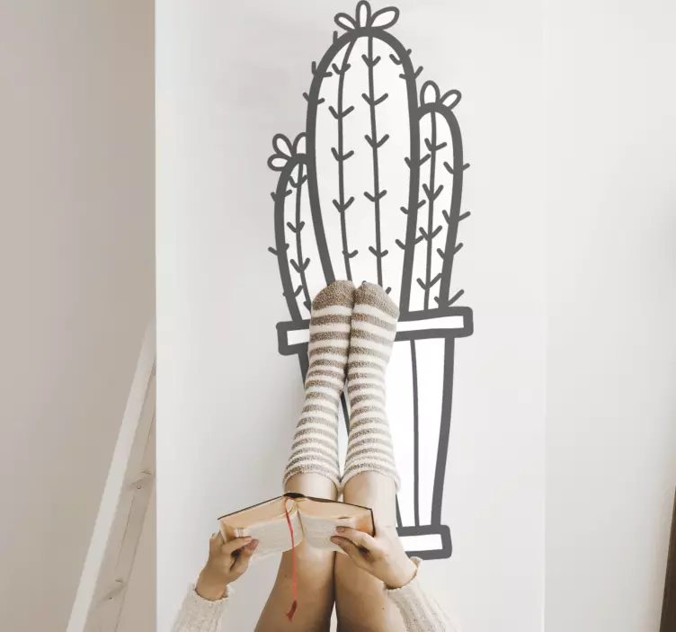 Plant sticker cactus in a pot - TenStickers