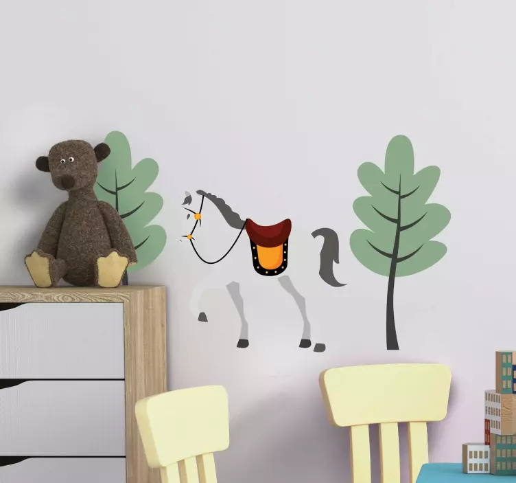Playful Horse Scene wall sticker - TenStickers