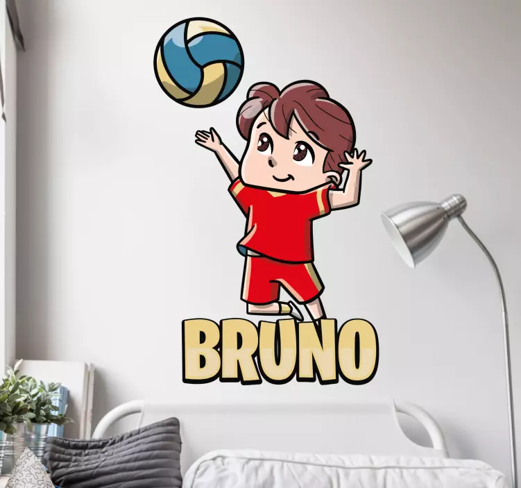 Playful Kid Volleyball wall stickers for kid - TenStickers