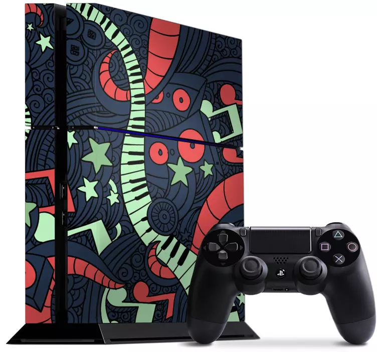 Ps4 skin music inspired design - TenStickers