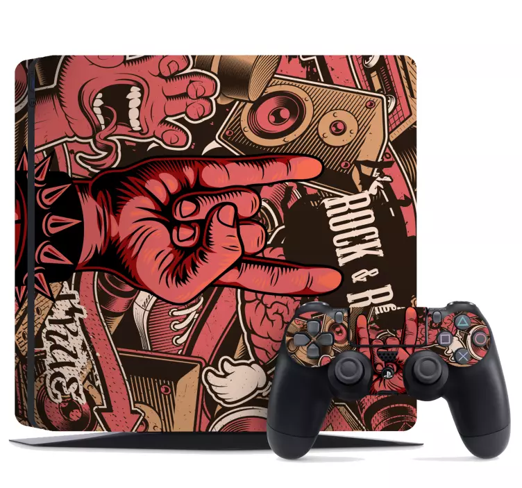 Ps4 skin rock and roll style - TenStickers