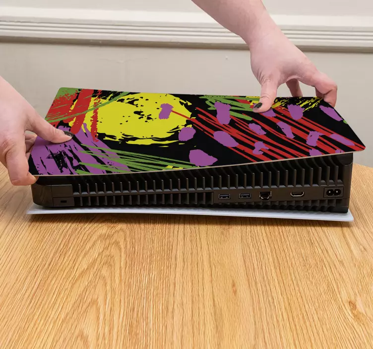 Ps5 skin vibrant abstract cover - TenStickers