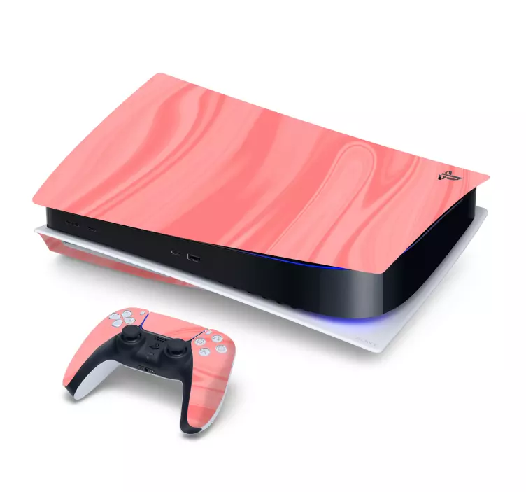 Ps5 skin with elegant pink finish - TenStickers