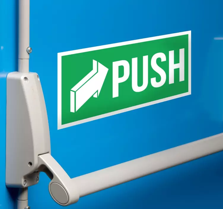 Push vinyl sign - TenStickers