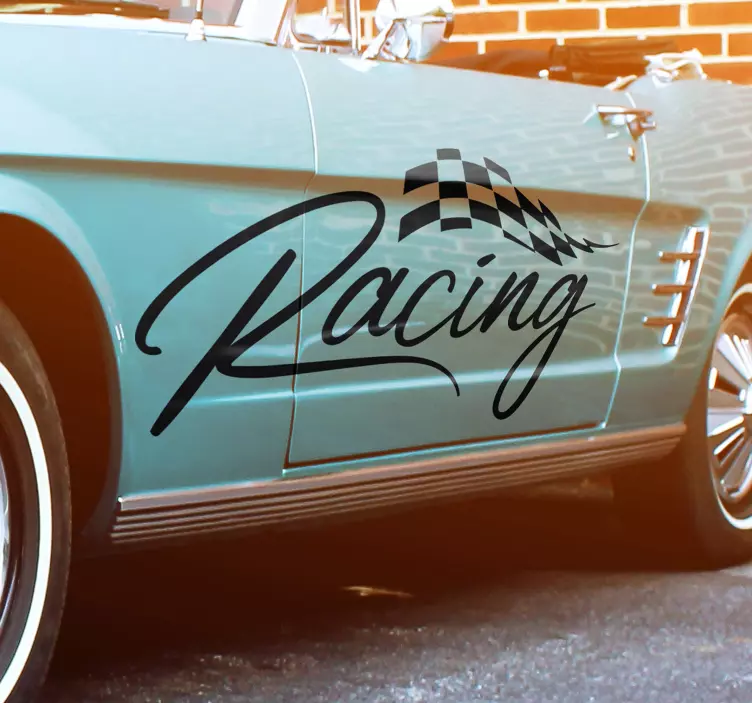 Racing Car Decoration Sticker - TenStickers