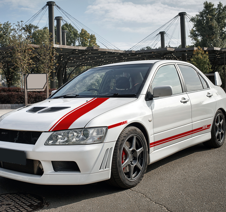 Racing stripes car sticker set - TenStickers