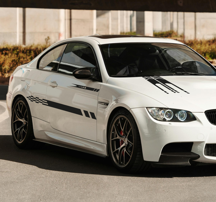 Racing stripes car stickers - TenStickers