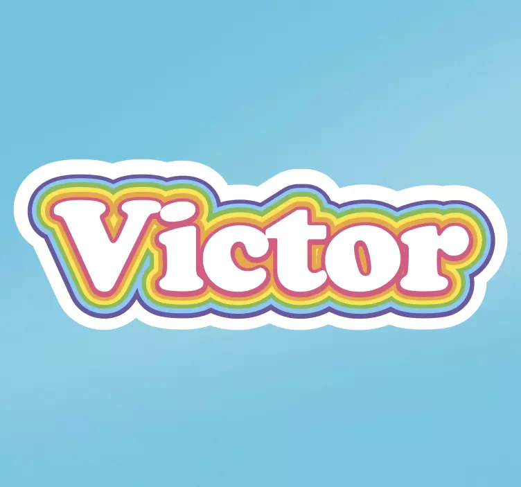 Rainbow personalized name rainbow sticker - TenStickers