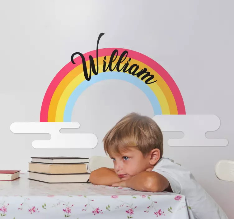 Rainbow personalized wall stickers for kid - TenStickers
