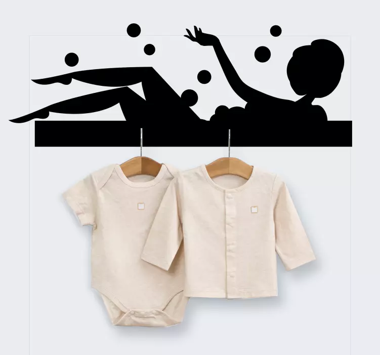 Relaxing Bathtub Scene coat hanger sticker - TenStickers