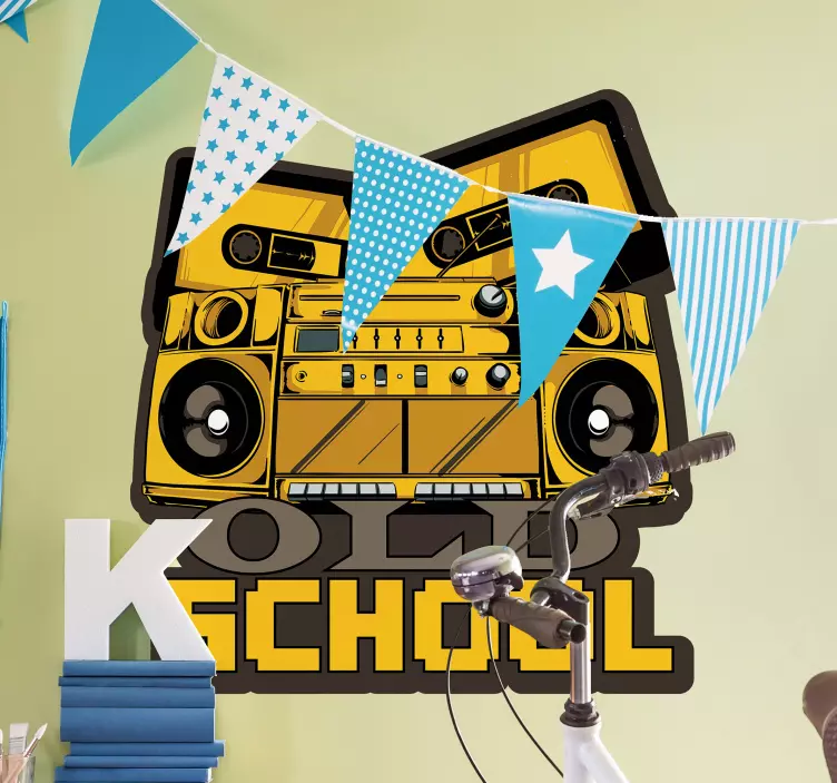 Retro Sound System music wall sticker - TenStickers