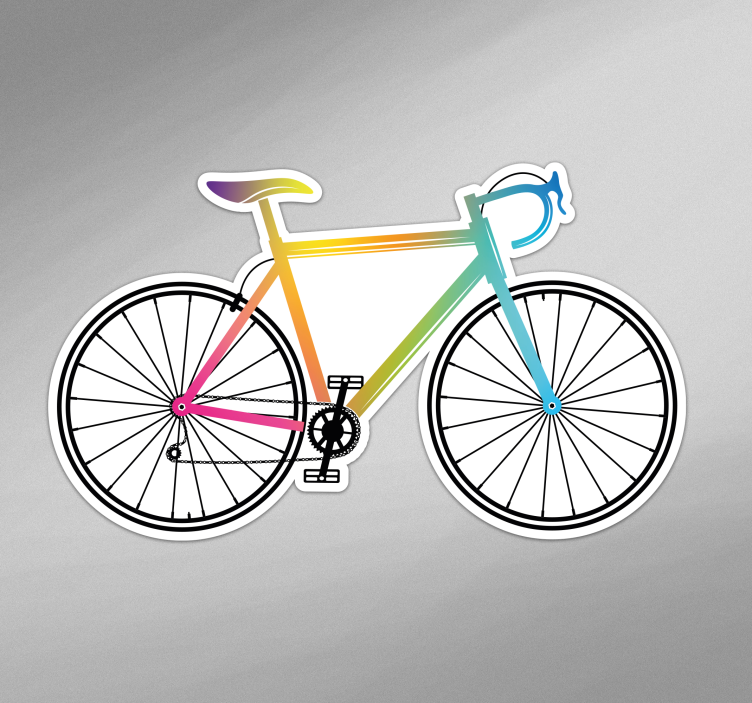 Road bike icon cycling decal - TenStickers