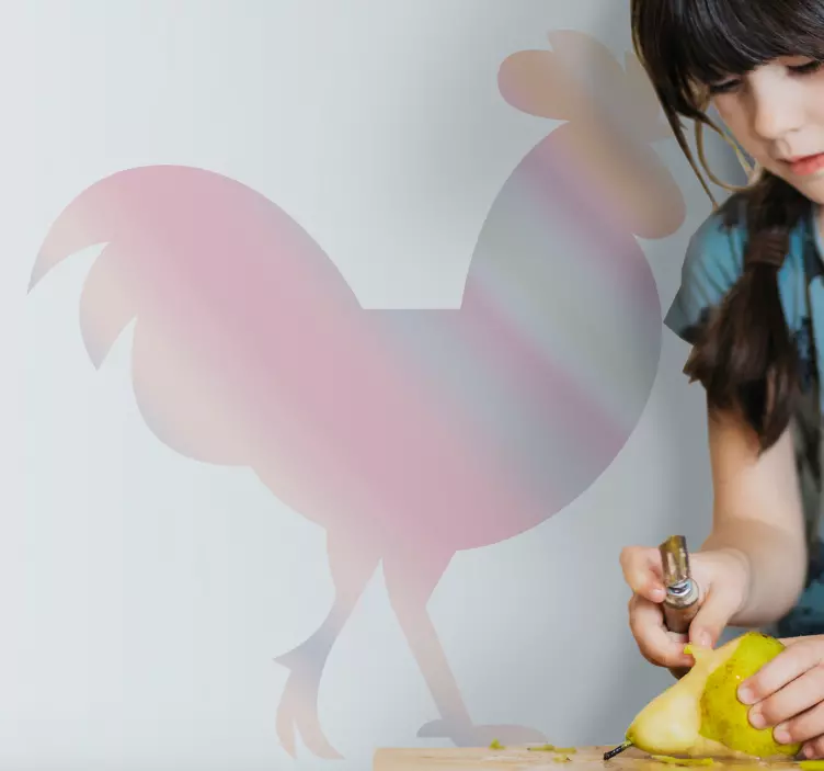 Rooster Silhouette farm animal wall sticker - TenStickers