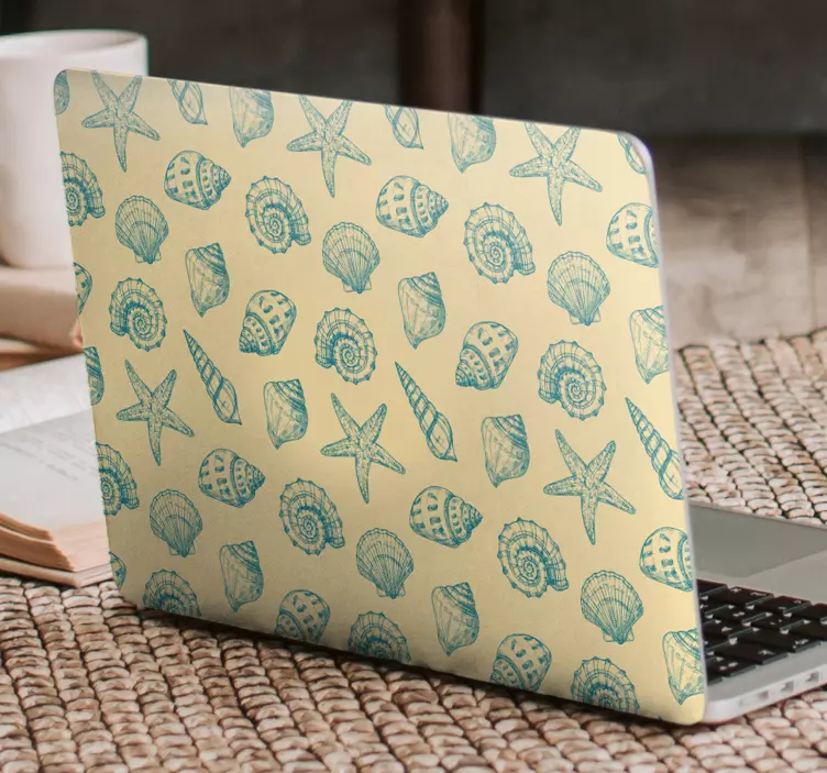 Seashell Motif laptop skin - TenStickers