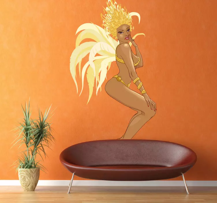 Seductive Woman Wall Sticker - TenStickers
