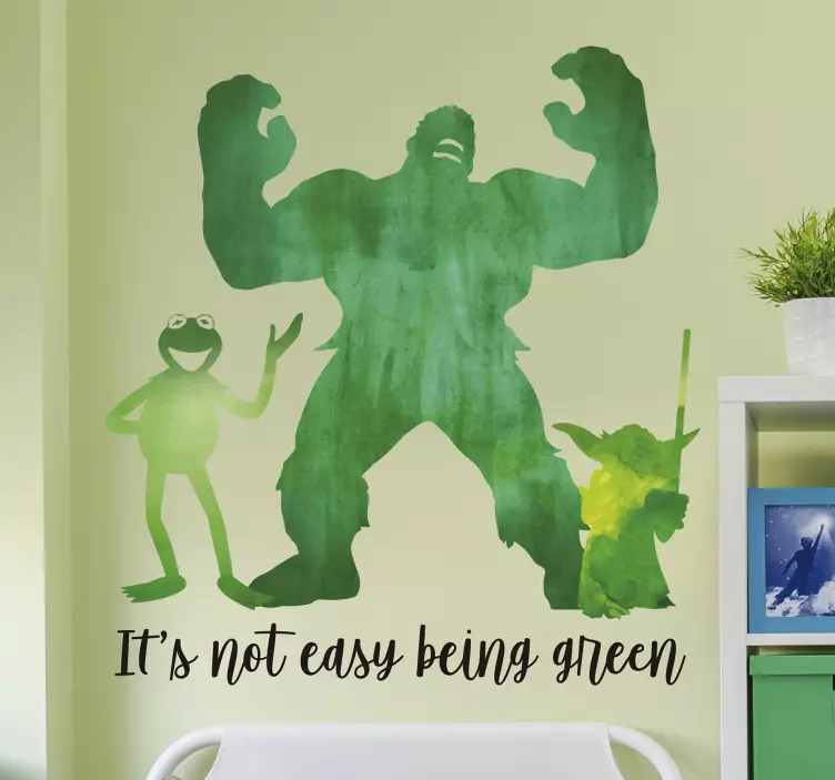 Sesame Street Green Quote Wall Sticker - TenStickers