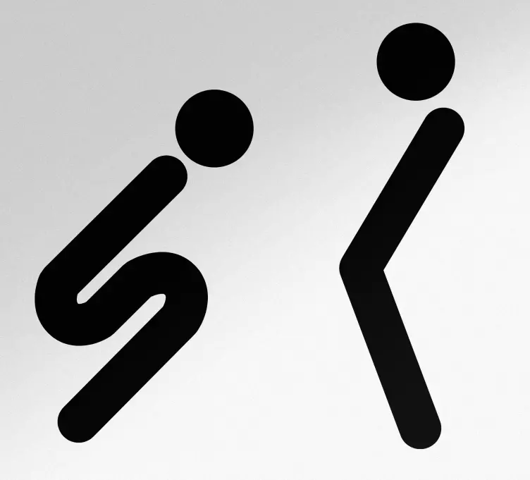 Set icons restroom toilet door decal - TenStickers